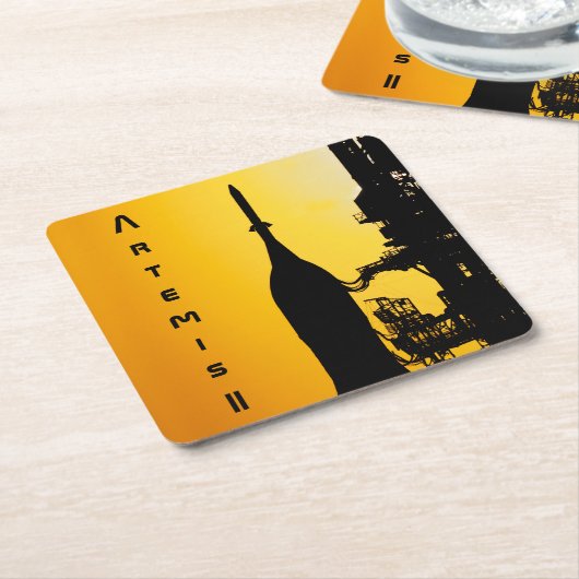 Artemis II to Launch Pad Rechteckiger Pappuntersetzer (angewinkelt)