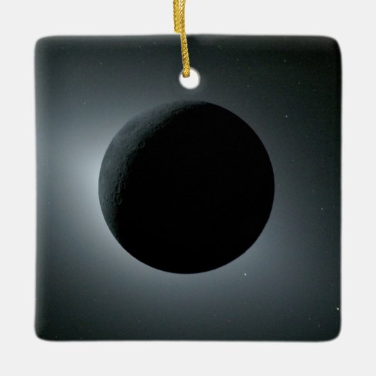 Artemis II Total Solar Eclipse Keramikornament (Vorderseite)
