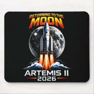 Artemis ii zurück zum Mond 2026 Geschenk für Männe Mousepad