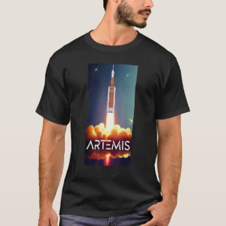 Artemis Launch SLS Moon Rocket T-Shirt