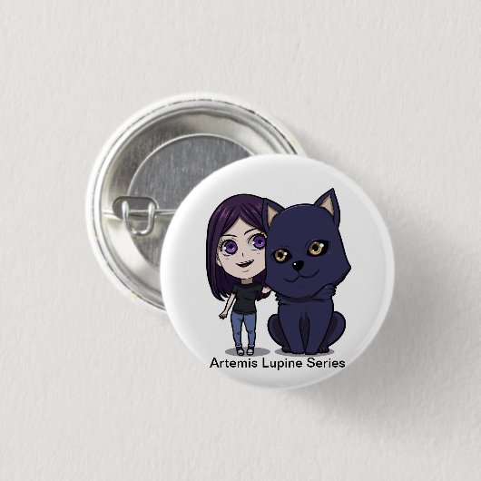 Artemis Lupine-Knopf - Ares u. Artemis Button (Vorne & Hinten)