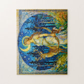 Artemis mit Hirsch und Bogen in einer sternenklare Puzzle (Vertikal)