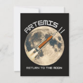 Artemis-Mondmission Dankeskarte (Vorderseite)