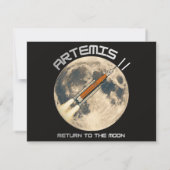 Artemis-Mondmission Einladung (Rückseite)