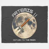 Artemis-Mondmission Fleecedecke (Vorderseite (Horizontal))