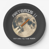 Artemis-Mondmission Pappteller (Vorderseite)
