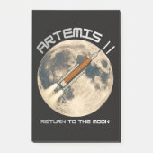 Artemis-Mondmission Post-it Klebezettel (Vorderseite)