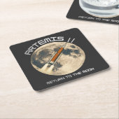 Artemis-Mondmission Rechteckiger Pappuntersetzer (angewinkelt)