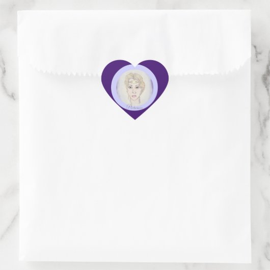 Artemis Moon Goddess Herz-Aufkleber (Tasche)