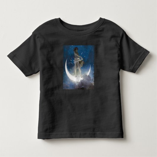 Artemis Moon Goddess Scattering Night Stars Kleinkind T-shirt (Vorderseite)