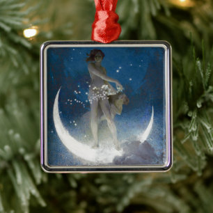 Artemis Moon Goddess schneidet Night Stars Ornament Aus Metall