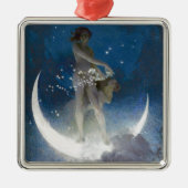Artemis Moon Goddess schneidet Night Stars Ornament Aus Metall (Vorne)