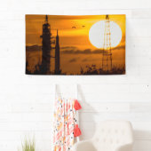 Artemis Moon Rocket bei Morgendämmerung Banner (Insitu)