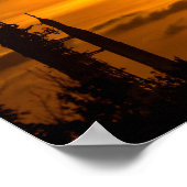 Artemis Moon Rocket bei Morgendämmerung Poster (Ecke)