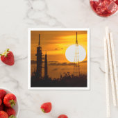 Artemis Moon Rocket bei Morgendämmerung Serviette (Beispiel)