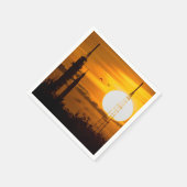 Artemis Moon Rocket bei Morgendämmerung Serviette (Ecke)