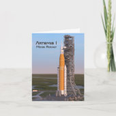 Artemis One Moon Rocket auf Pad Karte (Vorderseite)