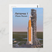 Artemis One Moon Rocket auf Pad Postkarte (Vorne/Hinten)