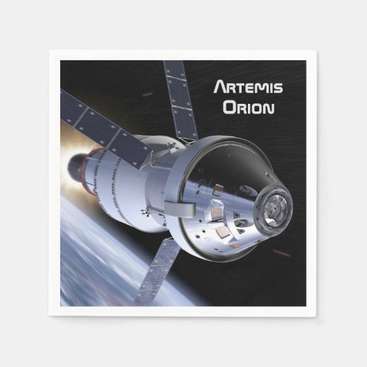 Artemis Orion SLS Moon Mission Serviette (Vorderseite)