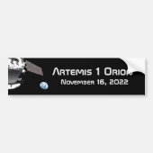 Artemis Orion Spacecraft Blauer Marmor Autoaufkleber (Vorne)
