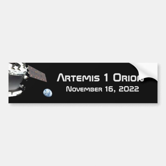 Artemis Orion Spacecraft Blauer Marmor Autoaufkleber (Vorne)