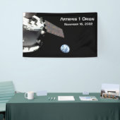 Artemis Orion Spacecraft Blauer Marmor Banner (Messeveranstaltung)