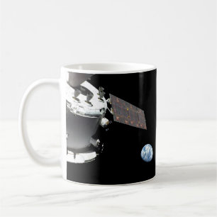 Artemis Orion Spacecraft Blauer Marmor Kaffeetasse