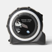 Artemis Orion Spacecraft Blauer Marmor Maßband (Vorderseite)