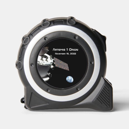 Artemis Orion Spacecraft Blauer Marmor Maßband (Vorderseite)