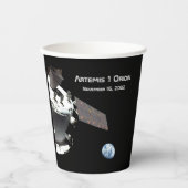 Artemis Orion Spacecraft Blauer Marmor Pappbecher (Vorderseite)