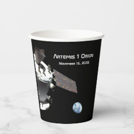 Artemis Orion Spacecraft Blauer Marmor Pappbecher
