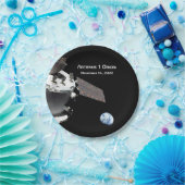 Artemis Orion Spacecraft Blauer Marmor Pappteller (Party)