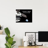 Artemis Orion Spacecraft Blauer Marmor Poster (Heimbüro)