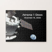 Artemis Orion Spacecraft Blauer Marmor Puzzle (Horizontal)