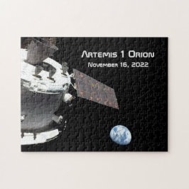 Artemis Orion Spacecraft Blauer Marmor Puzzle