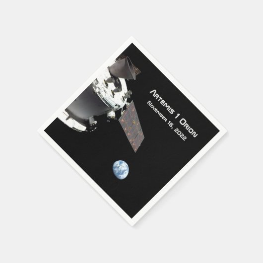 Artemis Orion Spacecraft Blauer Marmor Serviette (Ecke)