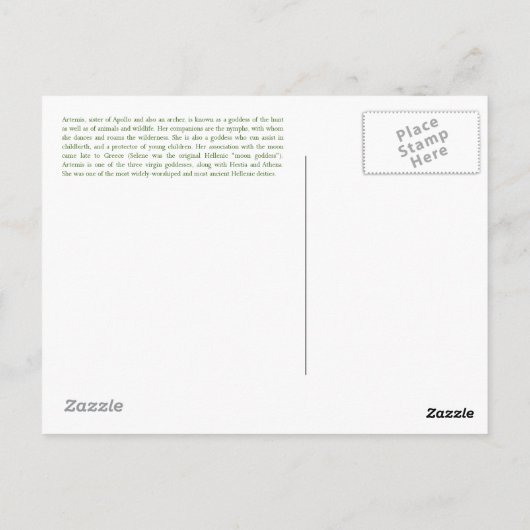 Artemis Postcard Postkarte (Rückseite)