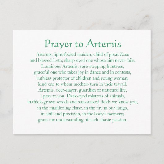 Artemis Postcard Postkarte (Vorderseite)