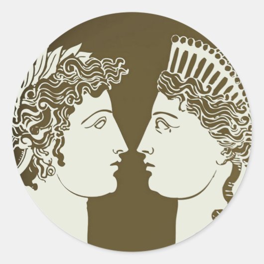 Artemis und Apollo Sticker (Vorderseite)