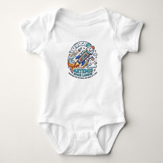 ARTEMIS-WELTRAUMSTART BABY STRAMPLER (Vorderseite)