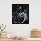 Artemisia bereitet sich auf das Trinken vor Poster (Küche)