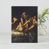 Artemisia Gentileschi - Judith Beheading Holoferne Einladung (Stehend Vorderseite)