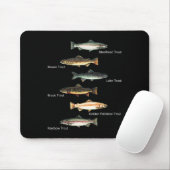 Arten der Aufbringung von Forellen Fisch Art Fisch Mousepad (Mit Mouse)
