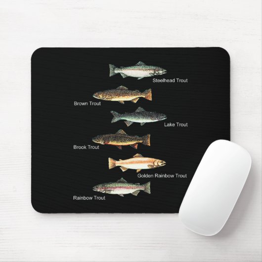 Arten der Aufbringung von Forellen Fisch Art Fisch Mousepad (Mit Mouse)