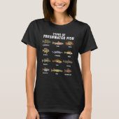 Arten des Frischwasserfischfangs Angler F T-Shirt (Vorderseite)