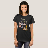 Arten des Katzen-Vergleichs Tierfutter T-Shirt (Vorne ganz)