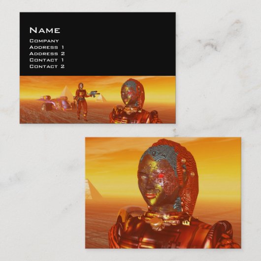 ARTEN IM WÜSTE DER HYPERION-Science Fiction Visitenkarte (Vorne/Hinten)