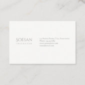 Arten, Minimalistisch, beruflich, modern, elegant Visitenkarte (Rückseite)