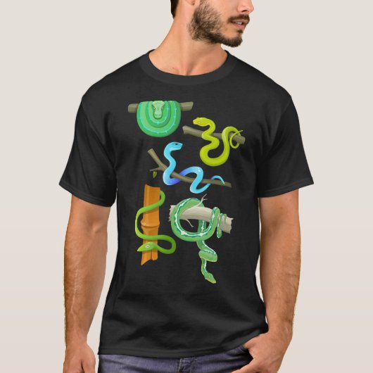 Arten und Arten von Schlangen 17 T-Shirt (Vorderseite)