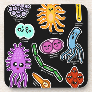 Arten von Bakterien Getränkeuntersetzer